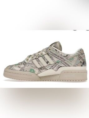 Adidas x Jeremy Scott Low-Top “Money”Sneakers –White & Green Limited Edition